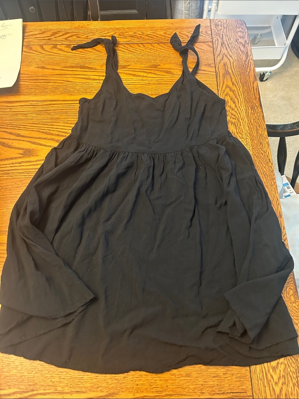 Forever 21 Black Tie-Shoulder Sundress/1